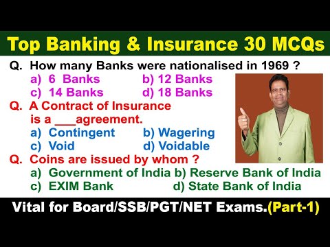 Top MCQs of Banking & Insurance | PGT Commerece | UGC NET | For Semester Exams