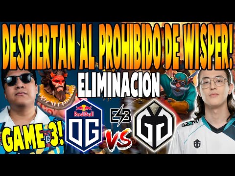 OG vs GAIMIN GLADIATORS [GAME 3] BO3 - ELIMINACION "WISPER vs WATSON" - ESL ONE BANGKOK 2024 DOTA 2
