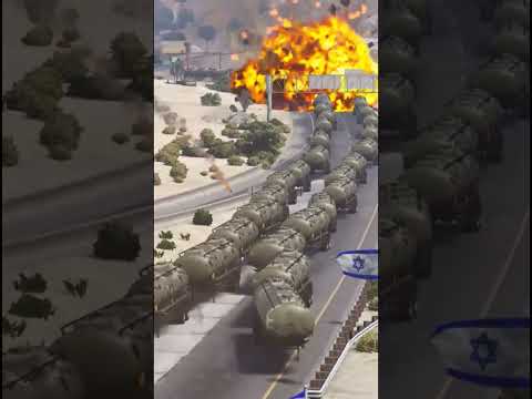 Air Attack on Israeli Oil Tankers Convoy #shorts #gta5 #attacks