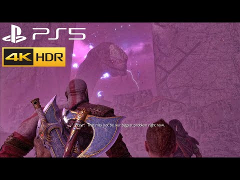 Kratos Watches as Thor Beats Jormungandr & Send Him Back In Time (World Serpent) God of War Ragnarok