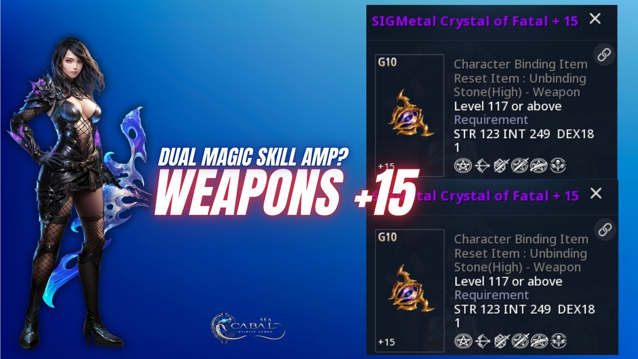 INSANE UPGRADE! 🔥 Creating 2 Sigmetal Weapons +15 (Slot Reveal) | Cabal Infinite Combo SEA