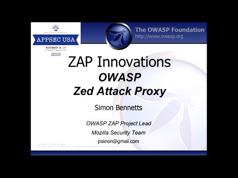 Image thumbnail for talk OWASP Zed Attack Proxy