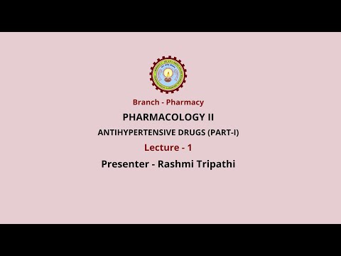 Antihypertensive Drugs (Part-1)