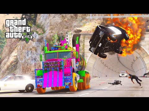 GTA 5 NIGHTMARE CERBERUS TRUCK CRASHES COMPILATION Ep.2 - DESTRUCTION