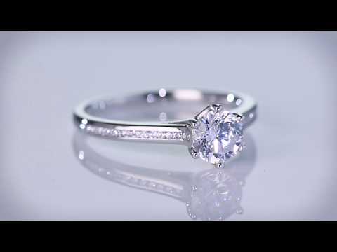 PROMESSA - Round Diamond Set Engagement Ring (RB-DSR49-P)
