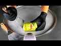 ASMR Lipton Ice Tea Thai Ice Cream Oddly Satisfying Ice Cream Rolls With Sparkling Lemon Ice Tea