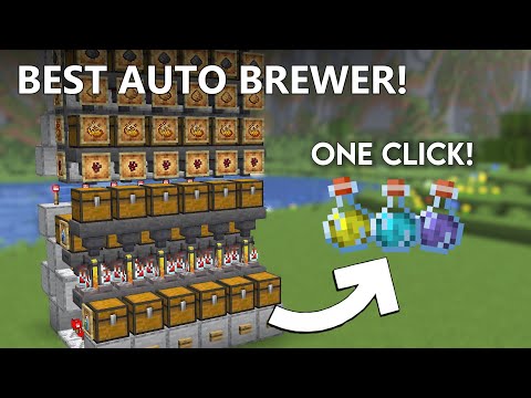 Minecraft Easy Automatic Potion Brewer| 1 Click=3 Potions! |