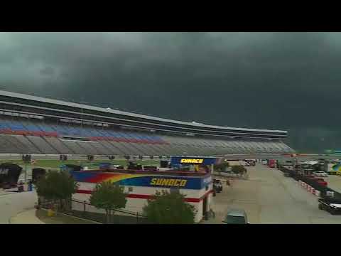 RAW VIDEO: Storm clouds roll in at Texas Motor Speedway