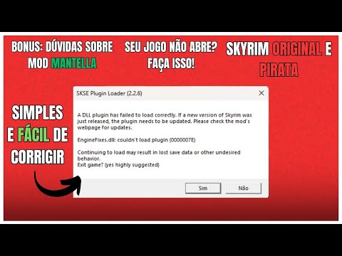 How To Fix The Error Enginefixes Dll Couldn T Load Plugin 0000007e Bugs Mantella Tutorial