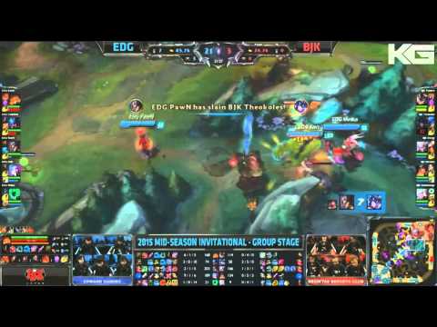 EDG vs BJK HIGHLIGHTS   MSI 2015 LoL Mid Season Invitational   Edward Gaming vs Besiktas e Sports