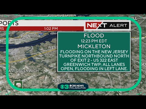 Where flooding reports are coming in the Philadelphia region