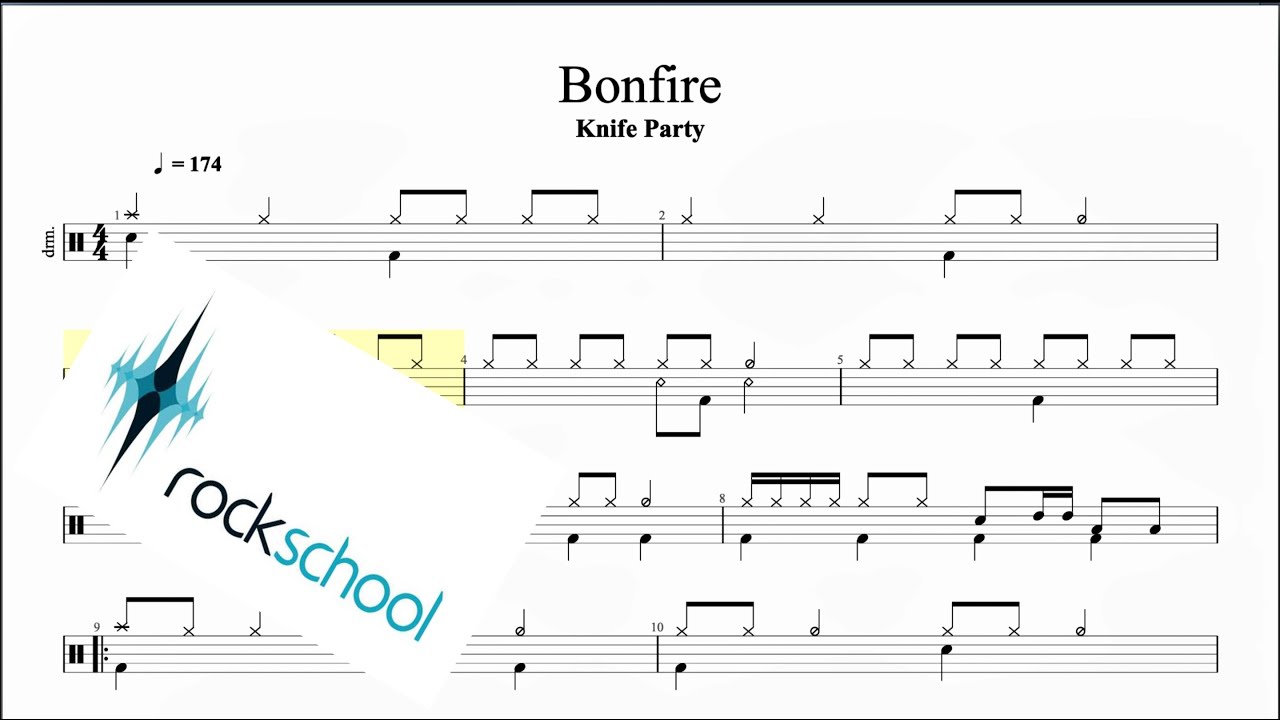 Bonfire Rockschool Grade 8 Drums