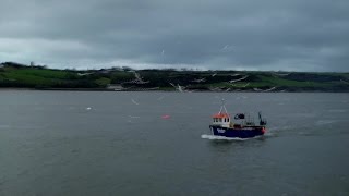 preview picture of video 'Fishing boat arriving home in Youghal Harbour.'