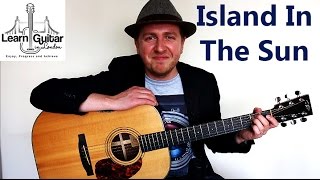 Island In The Sun - Easy Guitar Lesson - Weezer - Rhythm + Chords