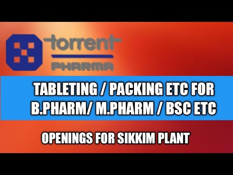 Torrent Pharmaceuticals Ltd Walk-in Drive 2023 for QA/QC/Tablet/Packaging/Finance/Procurement