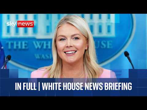 White House press secretary Karoline Leavitt holds news briefing