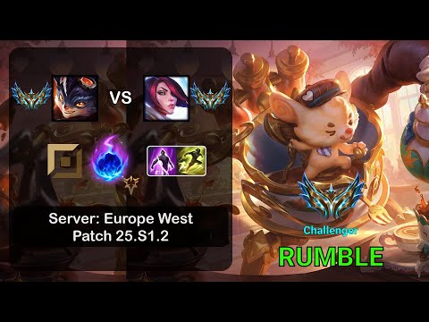 Rumble Top vs Fiora - EUW Challenger - Patch 25.S1.2