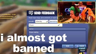 I stream sniped Ninja to get BANNED in Fortnite..