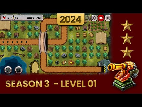 Battle Strategy: Tower Defense - Season 3 Level 01 (2024 Update) Walkthrough