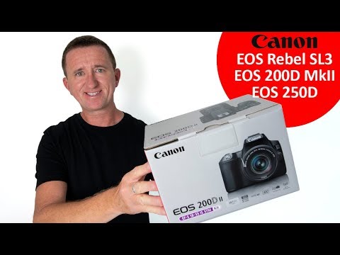Fotoaparatas Canon EOS 250D + 18-55mm rinkinys, Juodas video