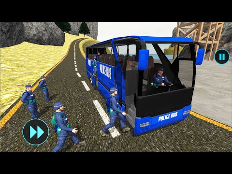 US Police Bus Mountain Driving Simulator #1 - Offroad Bus Driving Android Gameplay