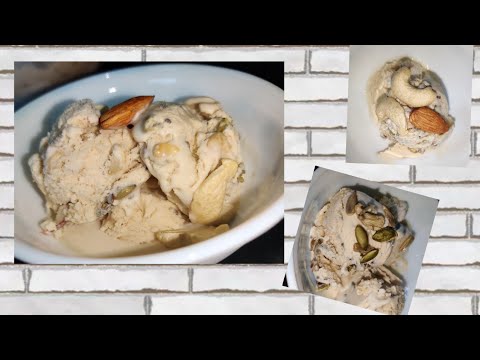 Sugar free healthy ice cream with antioxidant and nuts