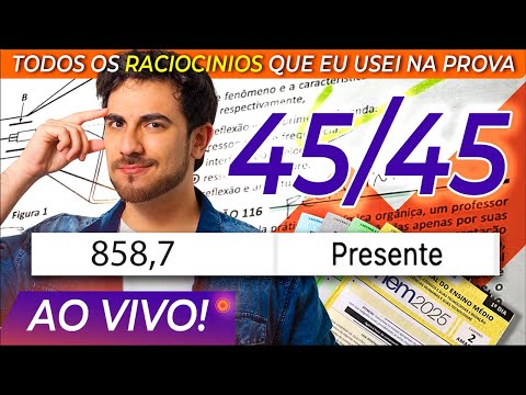 💪 CORREÇÃO COMPLETA NATUREZA ENEM 2025 (45 ACERTOS) - Ciências da Natureza com Umberto Mannarino