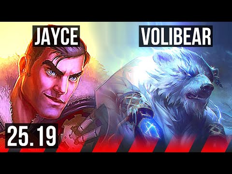 JAYCE vs VOLIBEAR (TOP) | 8 solo kills, 17/2/4, Legendary | EUW Master | 25.19