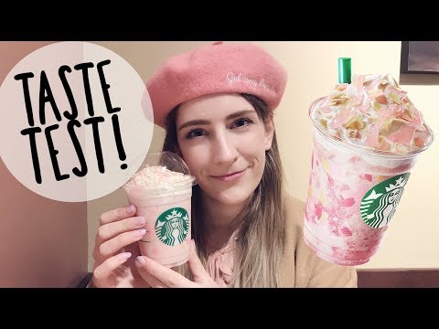 Sakura Strawberry Pink Mochi Frappuccino...taste test!