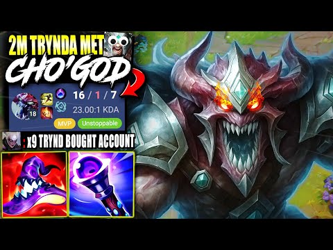 2 Million Mastery Tryndamere Met Cho'GOD and Learned how a real TOP LANER CARRY 💀💀 | s15 Gameplay
