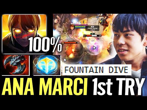 🔥 ANA Marci 1st Try Fountain Dive — 100% Sidekick LifeSteal + Unsleash Perfect New Hero Dota 2 Pro
