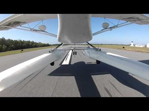 ultralight can't land without full throttle due to wind!