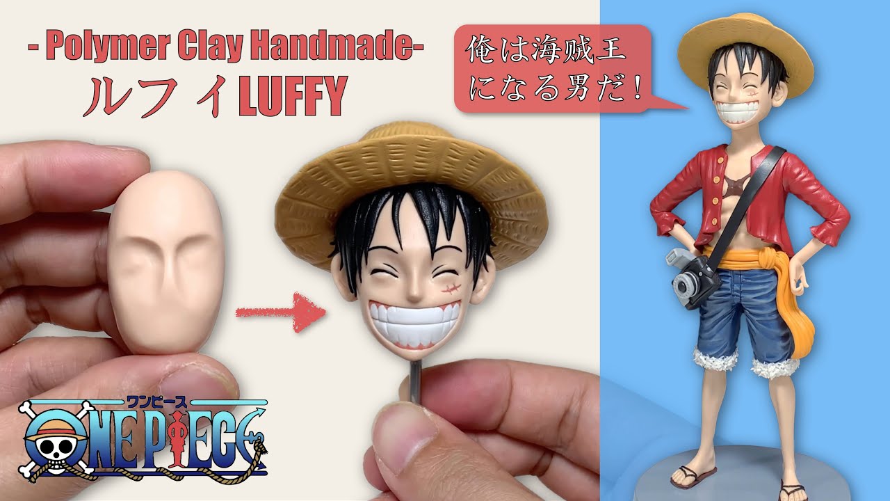 ONE PIECE Monkey D. Luffy Polymer Clay Sculpture, the sculpturing process【Clay Artisan JAY】