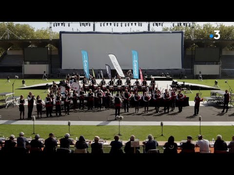Festival Interceltique de Lorient 2023. Prestation du Bagad Bro Kemperle (Quimperlé)