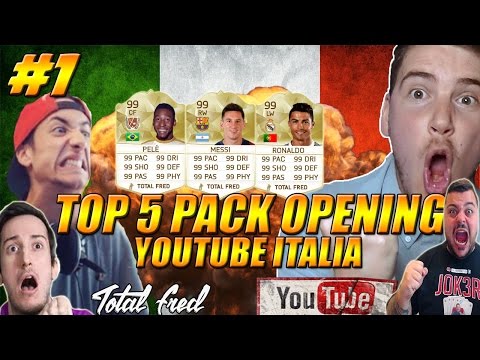 TOP 5 PACK OPENING YOUTUBE ITALIA #1 • [ Fifa 16 ]