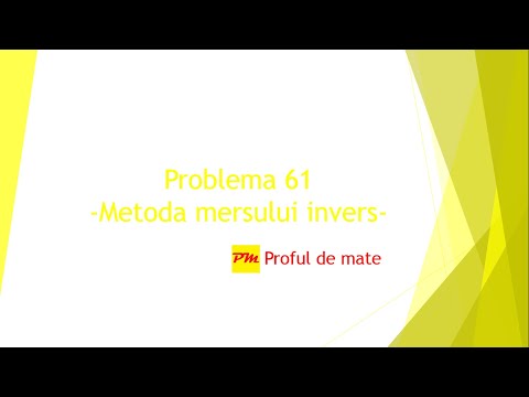 Problema 61: Metoda mersului invers #profuldemate #matematica #scoala #online