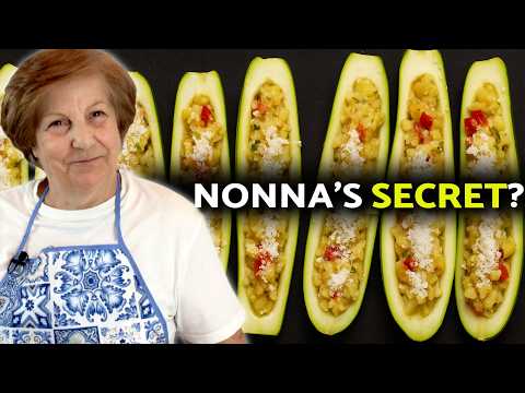 Italian Grandma Makes Stuffed Zucchini Boats 🍅😍 Fast and Easy Dinner!