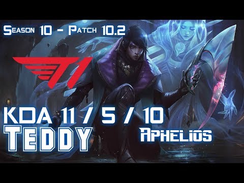 T1 Teddy APHELIOS vs VARUS ADC - Patch 10.2 KR Ranked