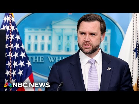 LIVE: Vance holds White House press briefing | NBC News