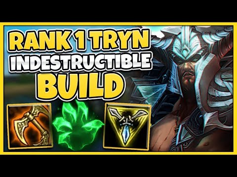 #1 TRYNDAMERE WORLD THIS BUILD MAKES IT ALMOST IMPOSSIBLE TO DIE - League of Legends