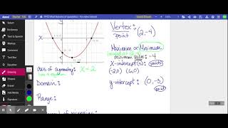 Features of quadratics notes