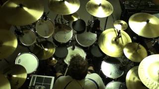 Drumming along to &quot;Double Agent&quot; by Rush (top view)