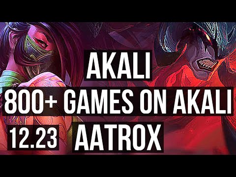 AKALI vs AATROX (TOP) | 6/1/5, 800+ games | KR Diamond | 12.23