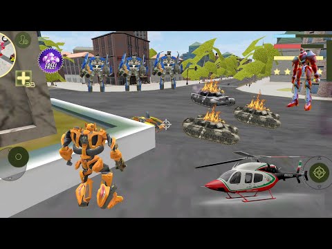 Rise Of Steel || Yellow Robot Fight Burne Army Tank || Robot Fight on City - Android Gameplay HD