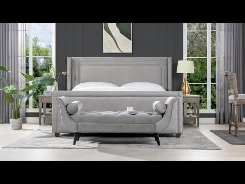 Elle Wingback Panel Bed by Jennifer Taylor Home, 52070