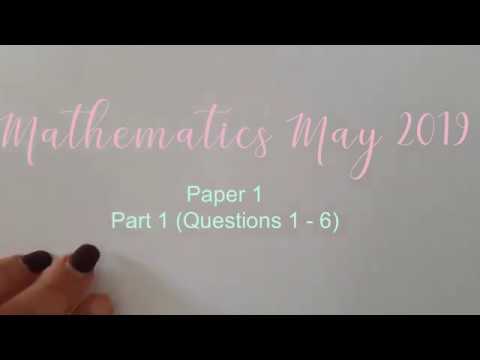 May 2019 Maths SEC Paper 1 (Part 1):  Pastpaper Walkthrough - Ms. Ramona Galea