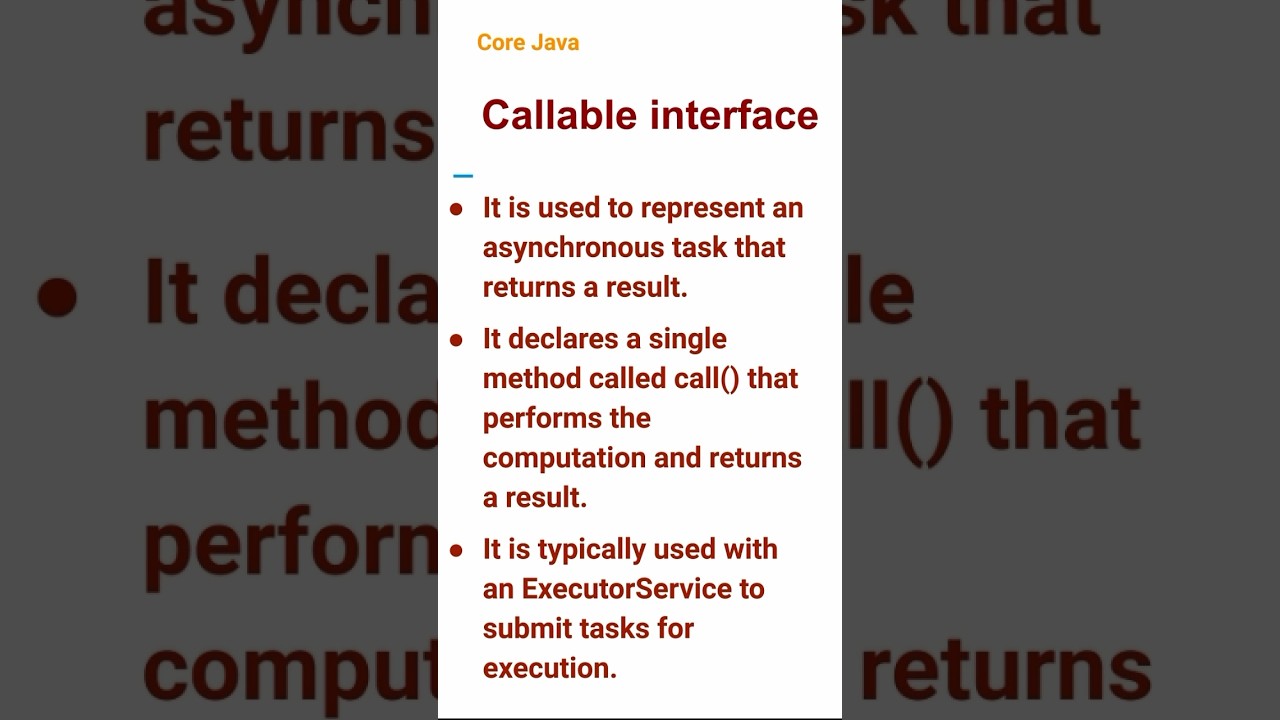 Callable interface (75) #corejava