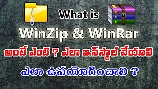 Explain About WinZip, WinRar Formats in Telugu | Learn Computer Telugu Channel |