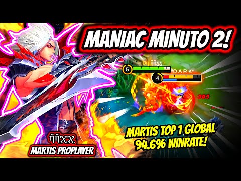 HE DESTROYS THE ENEMY TEAM AT MINUTE 2! MARTIS TOP 1 GLOBAL 94.6% WINRATE! | MOBILE LEGENDS
