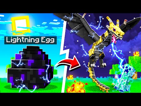 LIFE OF A LIGHTNING DRAGON IN MINECRAFT! (overpowered)